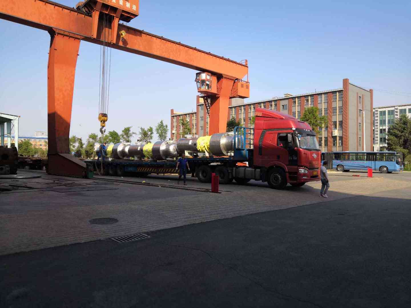 为天津环亚制造的中海油平台用冷却器、换热器检验合格发货