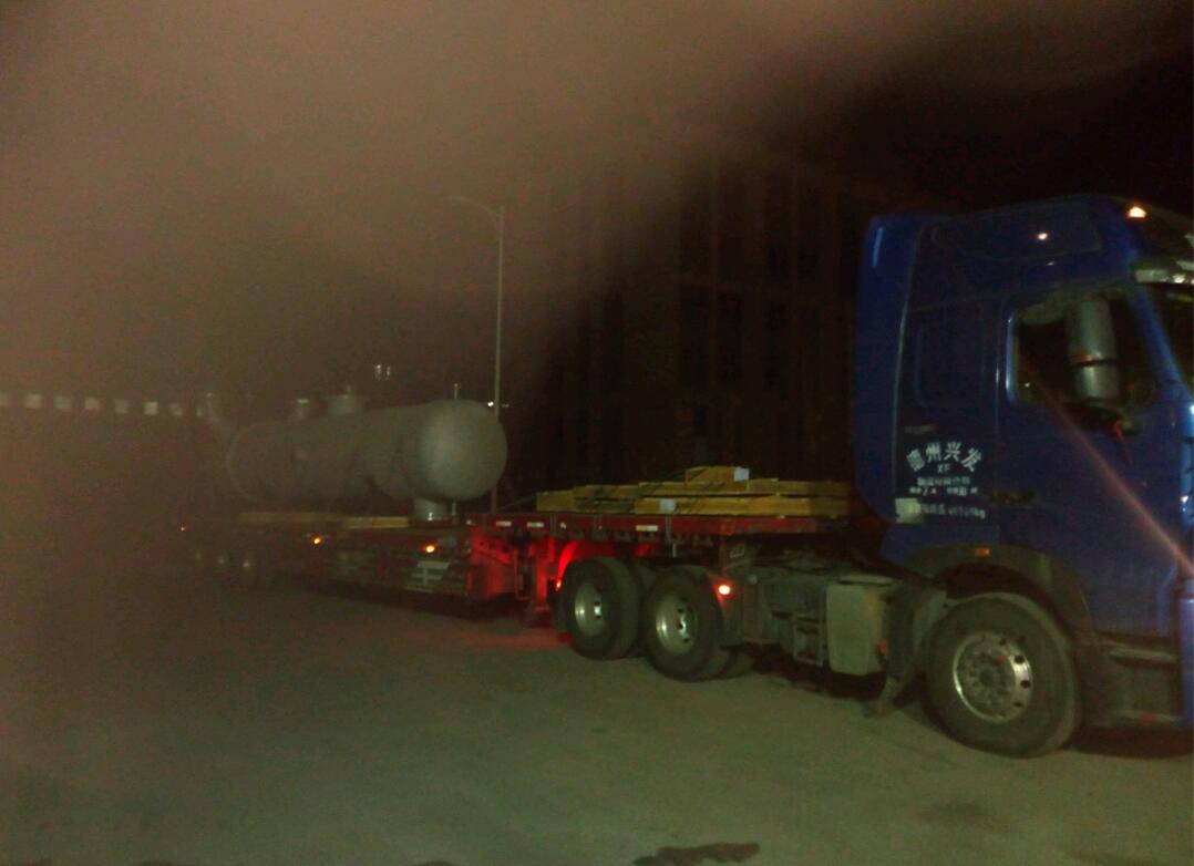 我公司为山东华鲁恒升化工股份有限公司承制的冷却器全部竣工发货