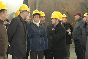 省经信委主任李兵、抚顺市市长王桂芬等领导莅临大南新厂区参观考察