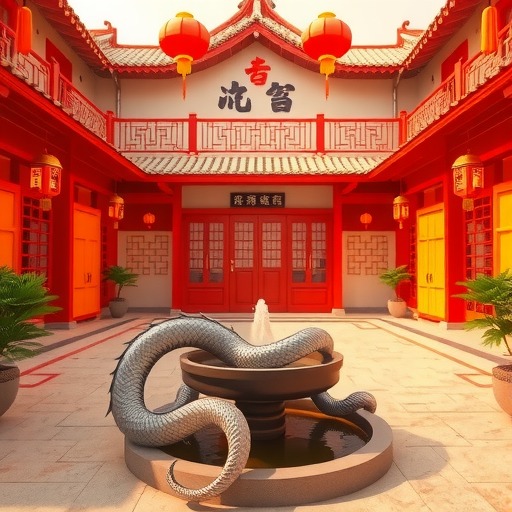 祥龙辞岁，银蛇纳福！