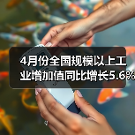 4月份全国规模以上工业增加值同比增长5.6%