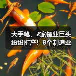 大手笔，2家锂业巨头纷纷扩产！8个制造业项目投建