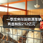 一季度免征新能源车辆购置税超212亿元